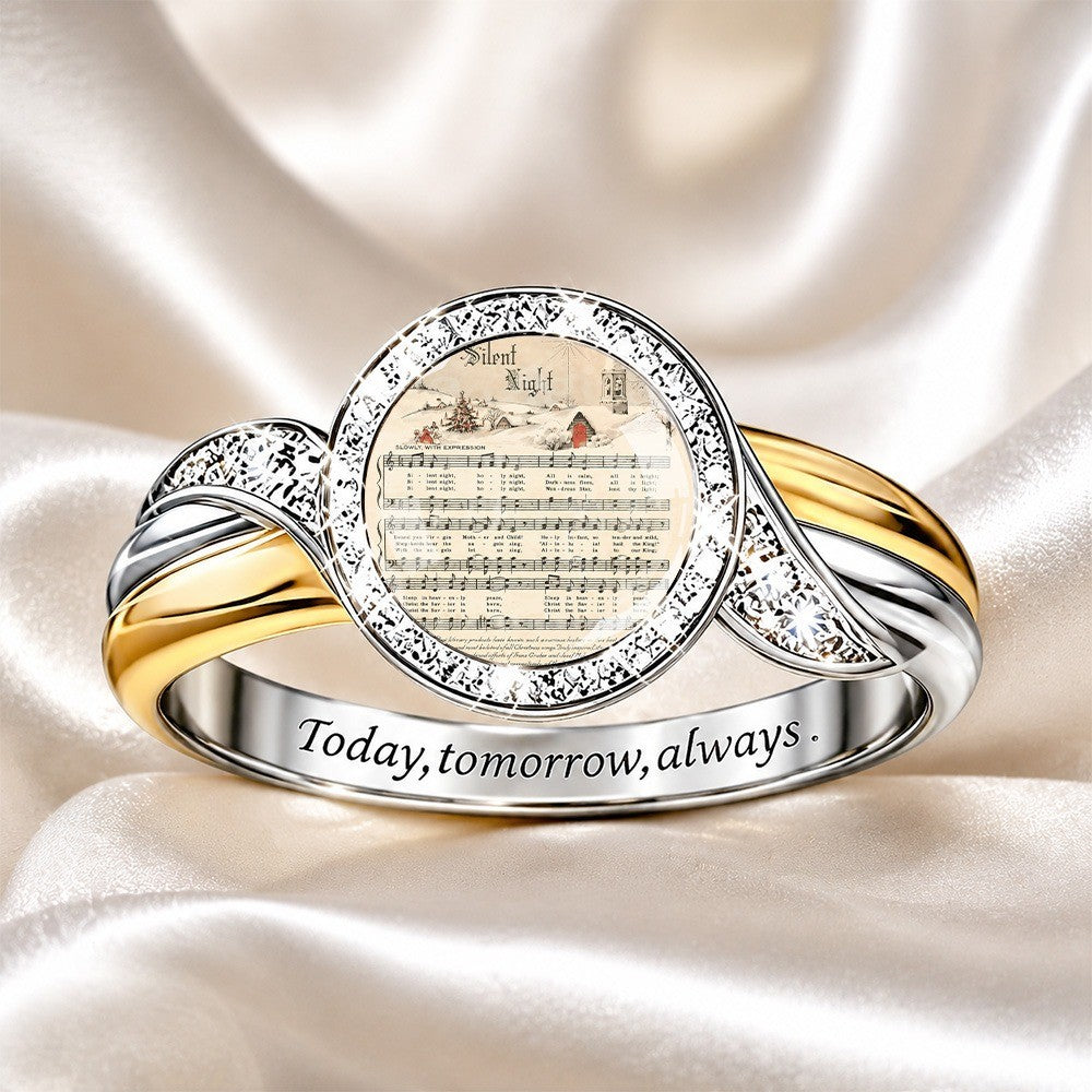 Silent Night Sheet Music Ring