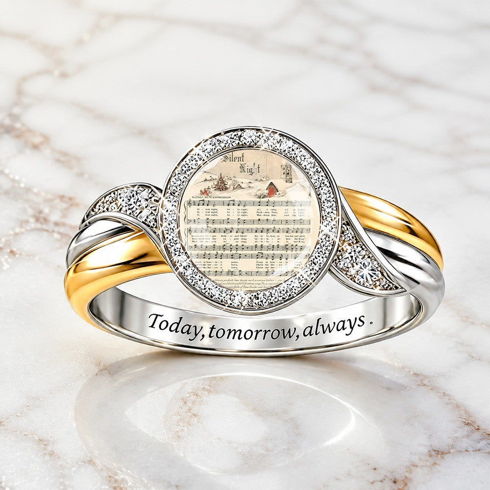Silent Night Sheet Music Ring