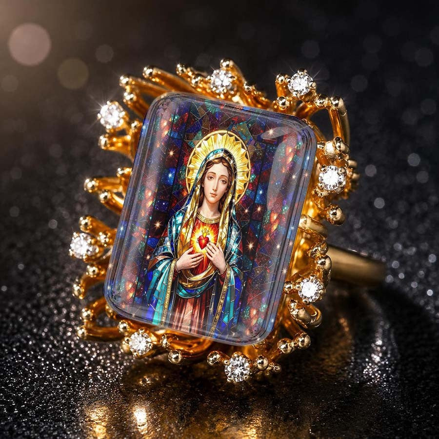 Immaculate Heart Square Ring