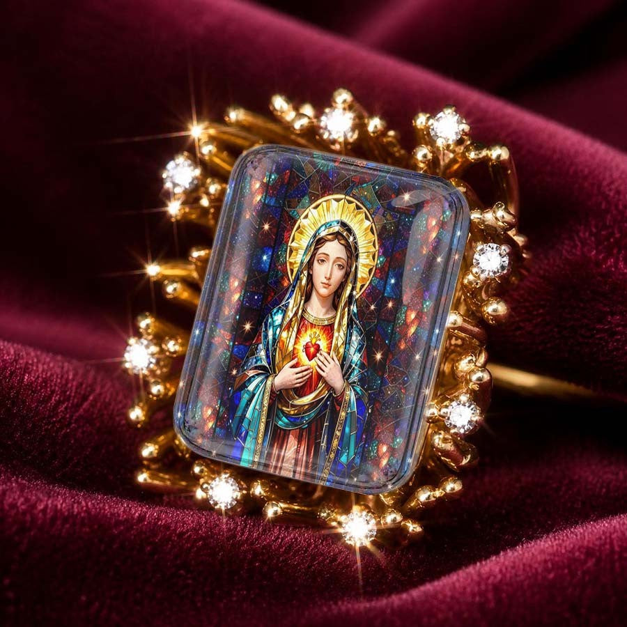 Immaculate Heart Square Ring