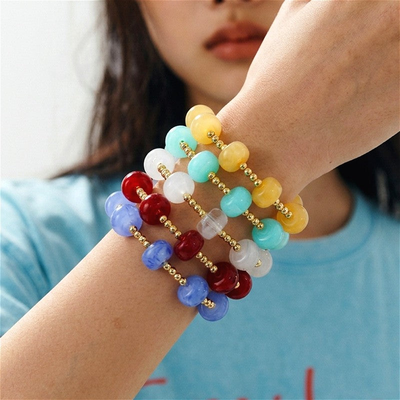 Multicolor Beaded Stretch Bracelet Set