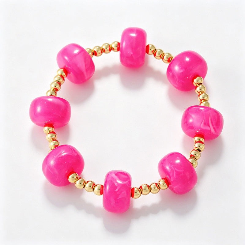 Multicolor Beaded Stretch Bracelet Set