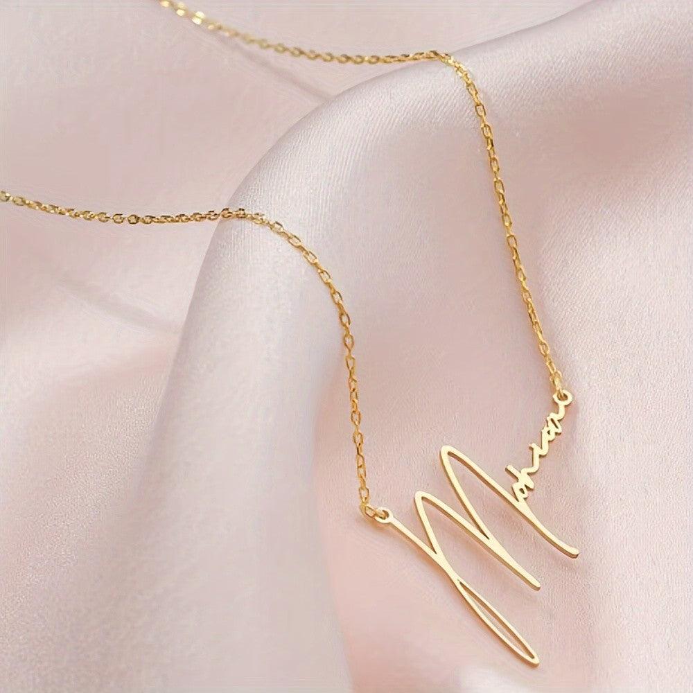 Custom Signature Script Necklace