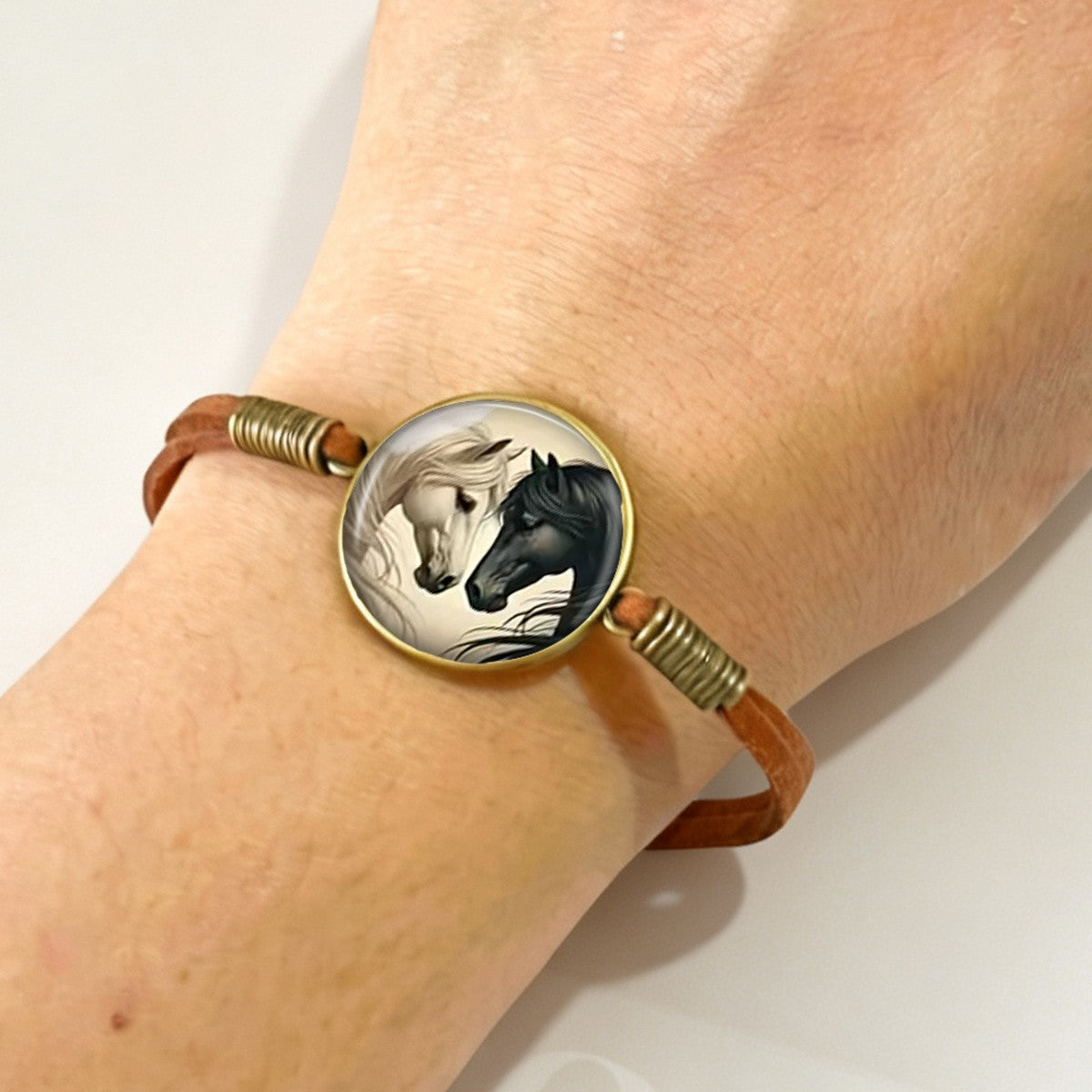 Black and White Horse Bracelet