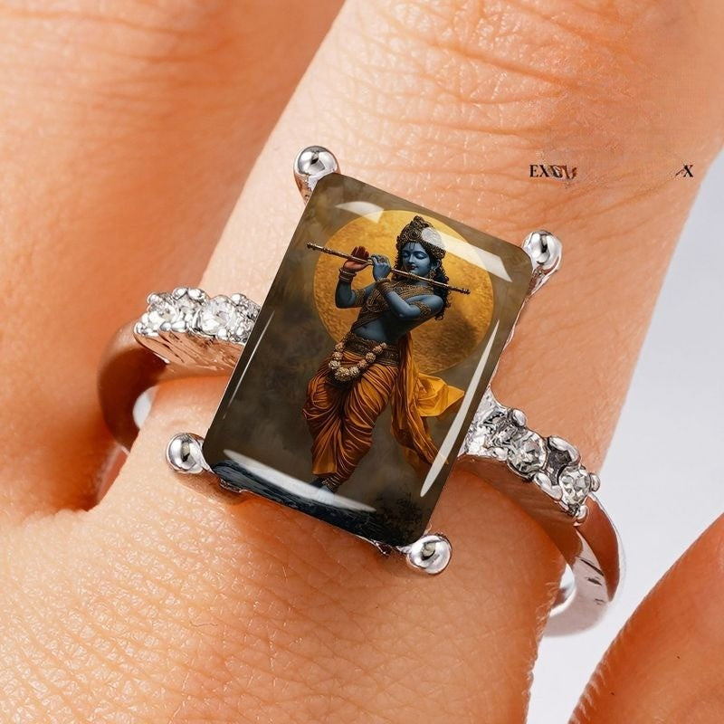 Flute Player Rectangular Ring