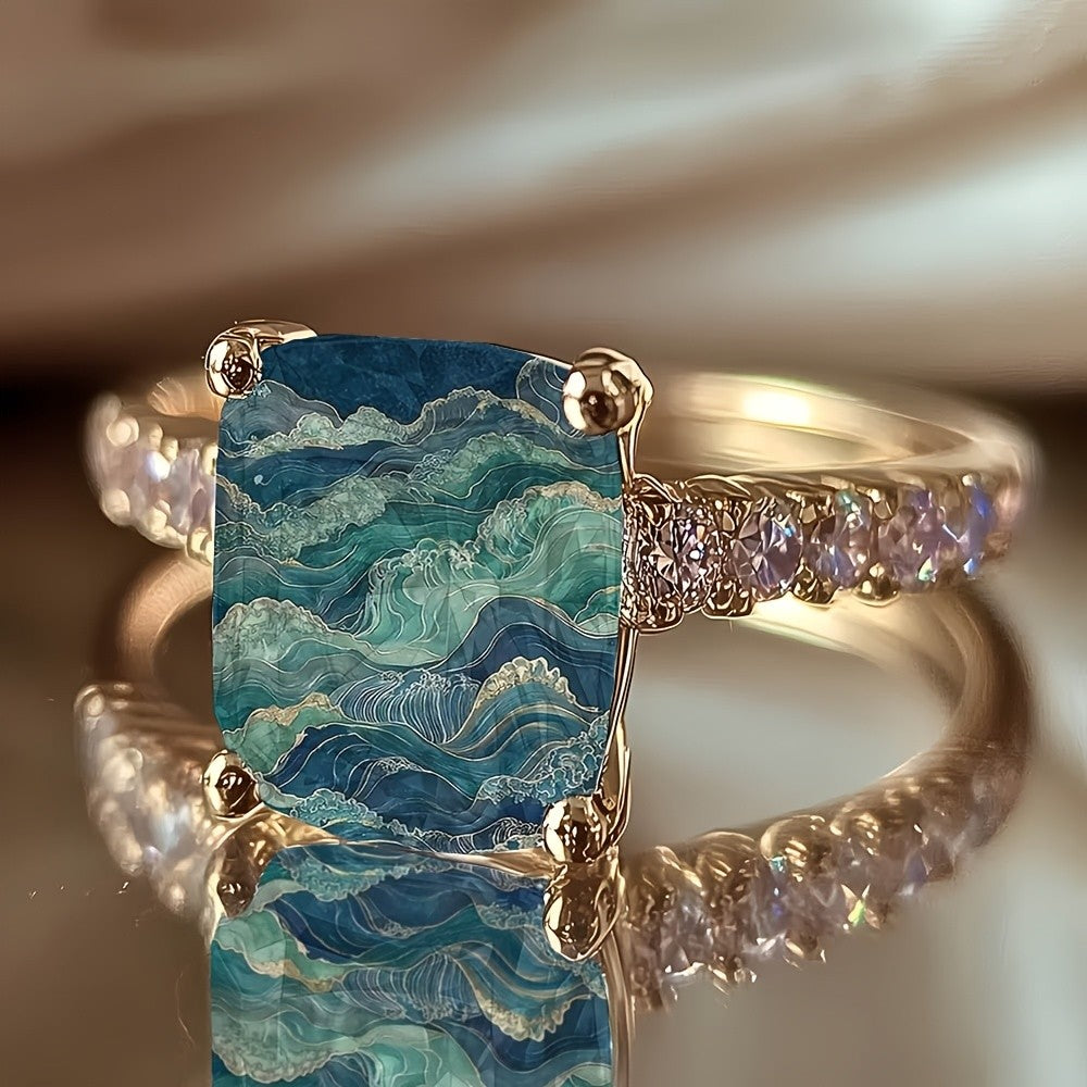 Ocean Wave Square Ring