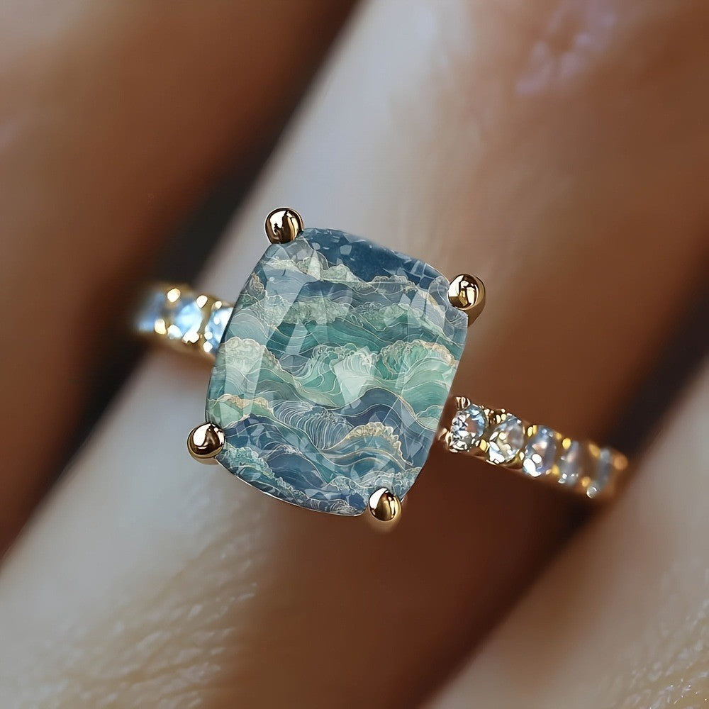 Ocean Wave Square Ring