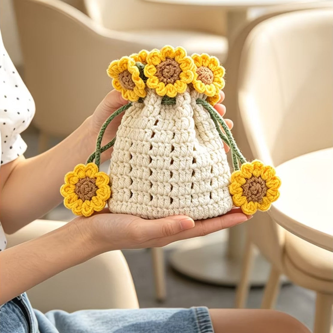 Sunflower Drawstring Pouch