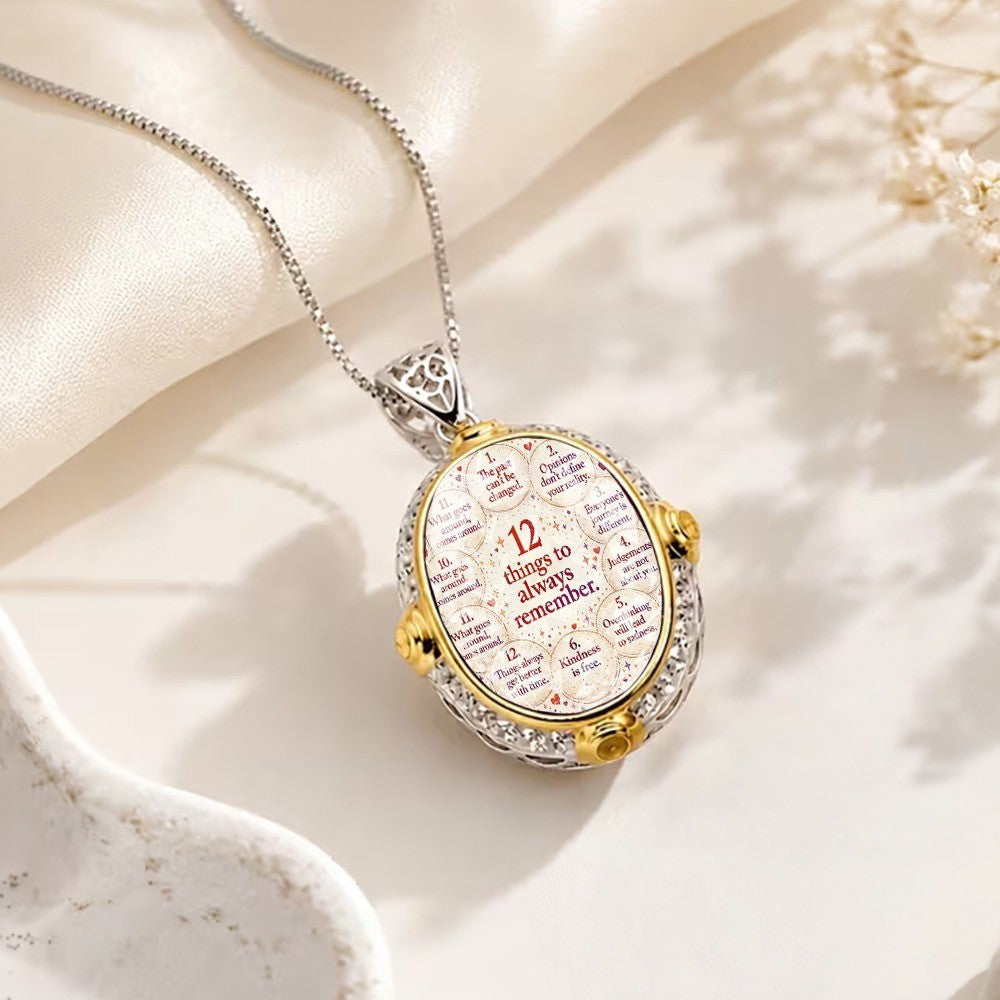 12 Things To Remember Oval Pendant Necklace
