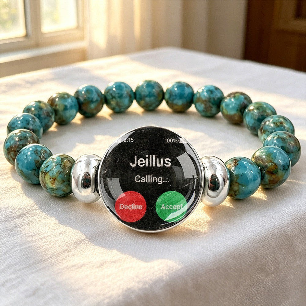 Turquoise Bead Calling Screen Bracelet