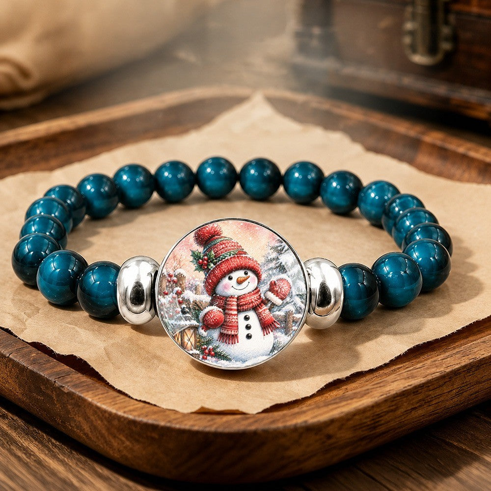 Blue Stone Snowman Bracelet