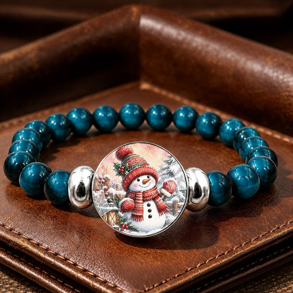 Blue Stone Snowman Bracelet