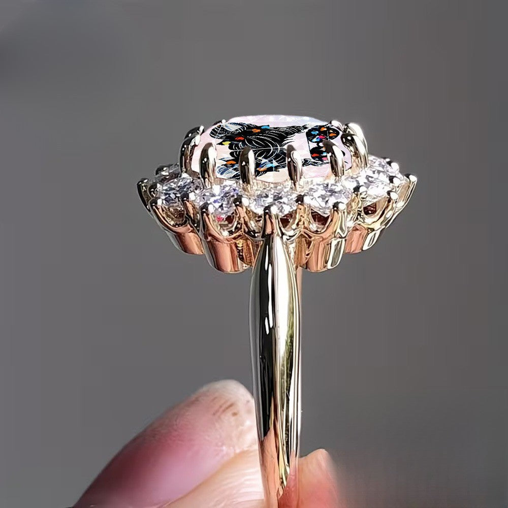 Double Bun Girl Statement Ring