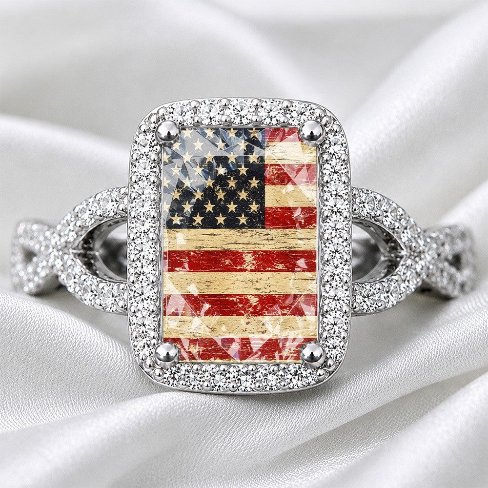 Vintage Stars & Stripes Square Ring