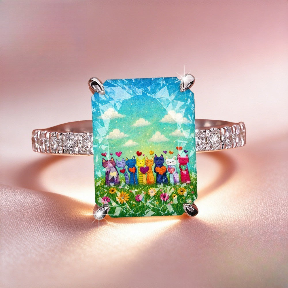 Rainbow Cat Ring