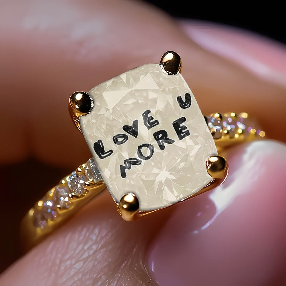 "Love U More" Square Ring