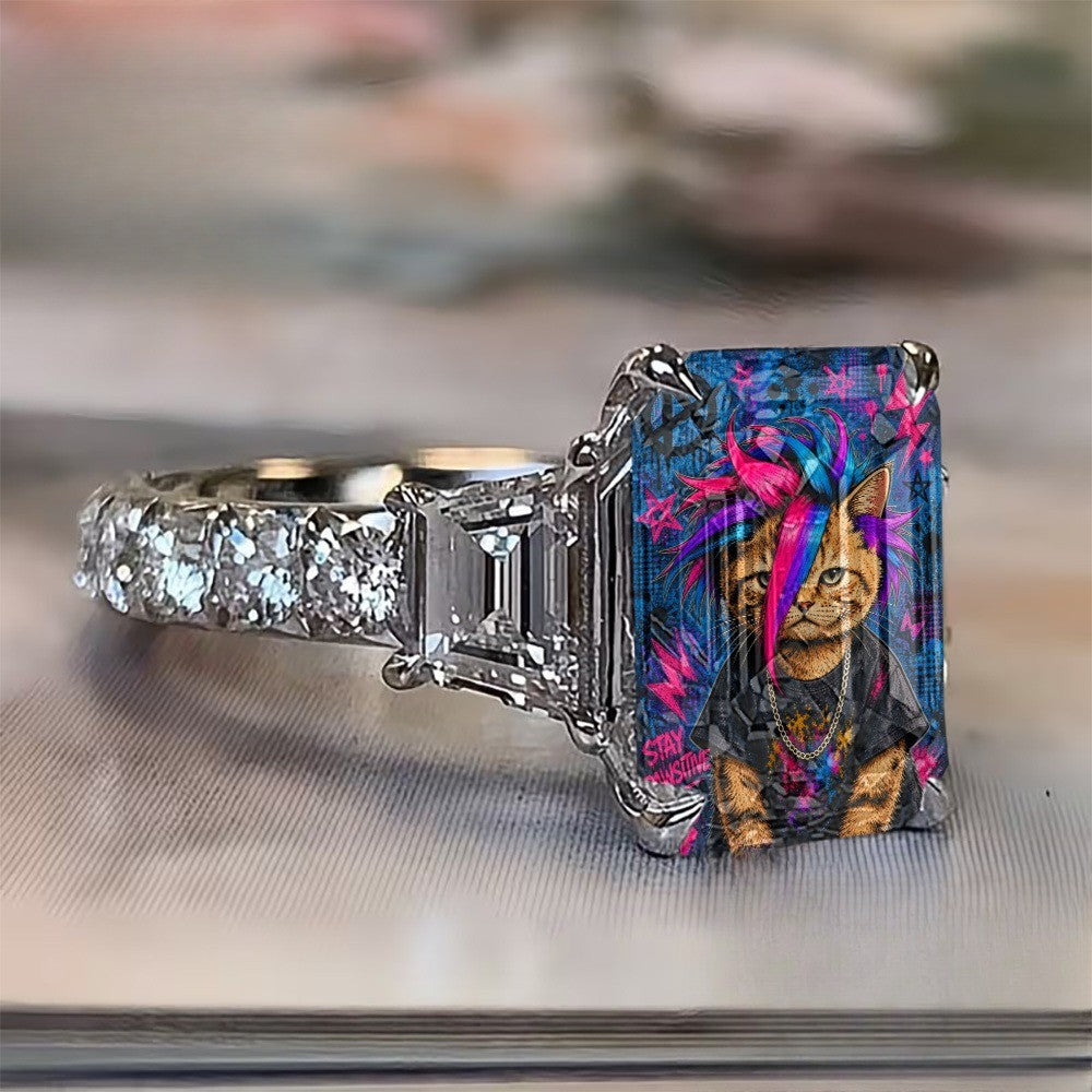 Punk Cat Square Ring