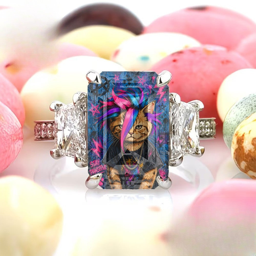 Punk Cat Square Ring