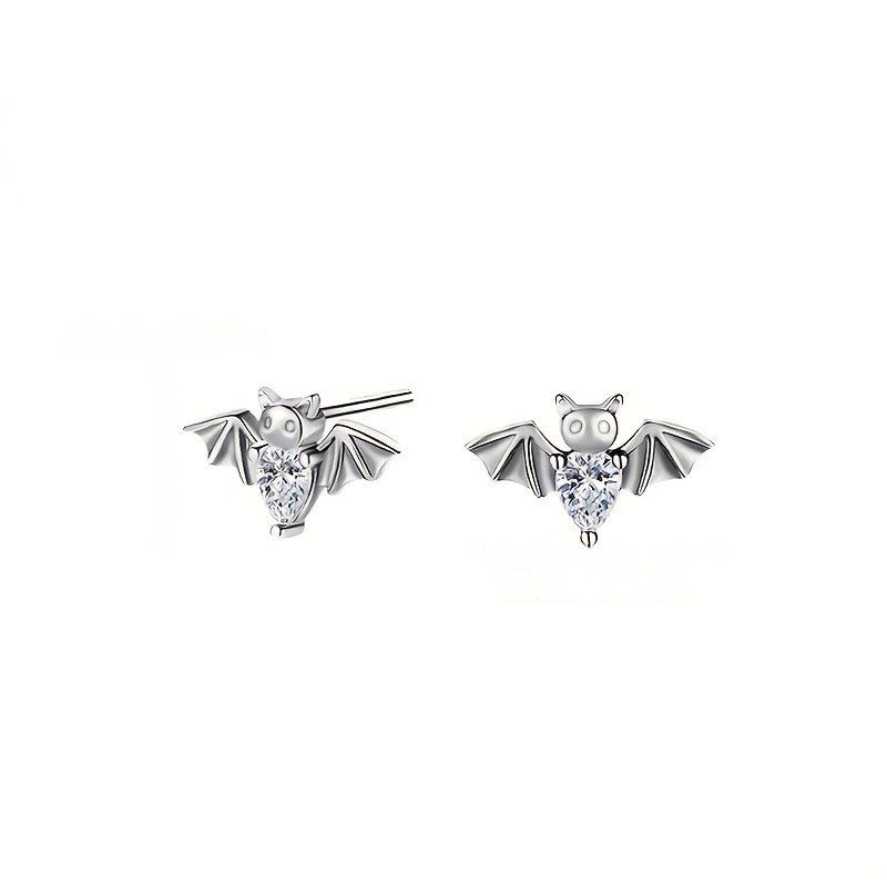 Crystal Bat Stud Earrings