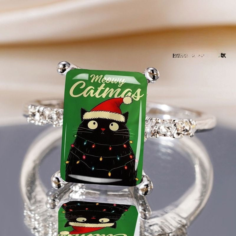 Meowy Catmas Holiday Ring