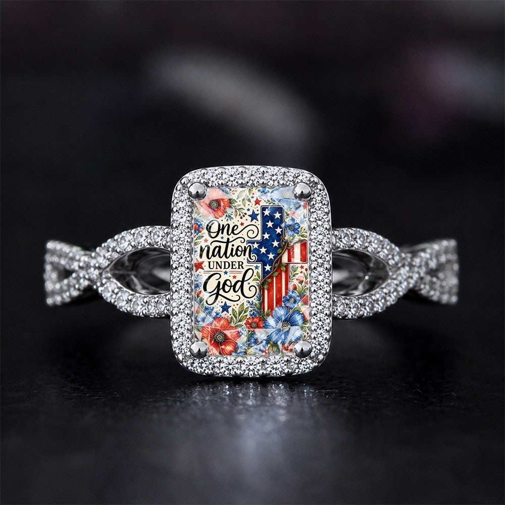 One Nation Under God Square Ring