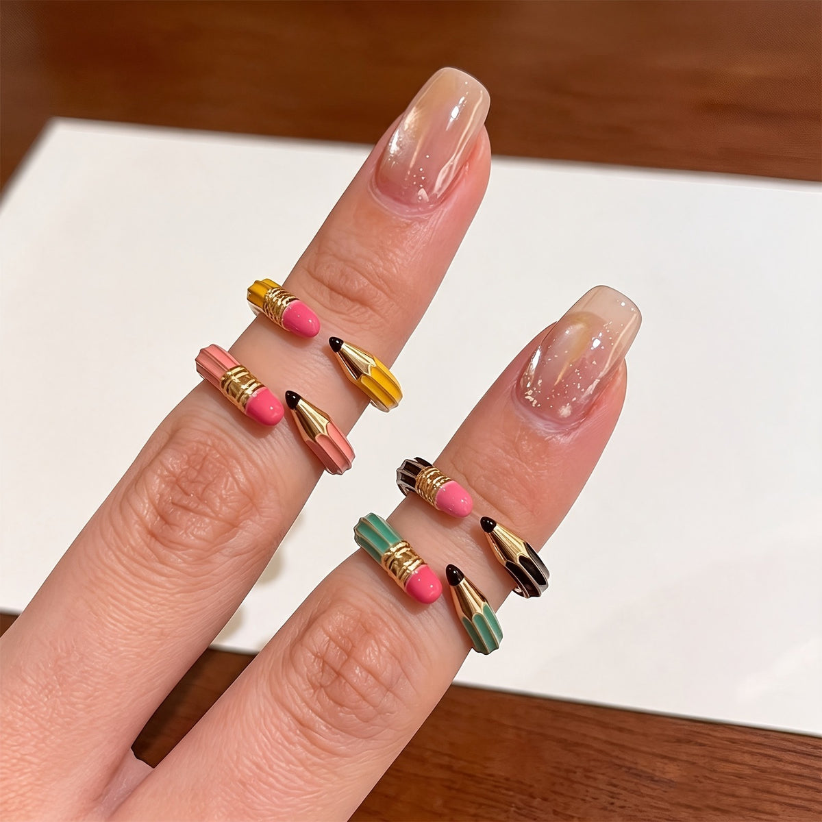 Colorful Pencil Ring