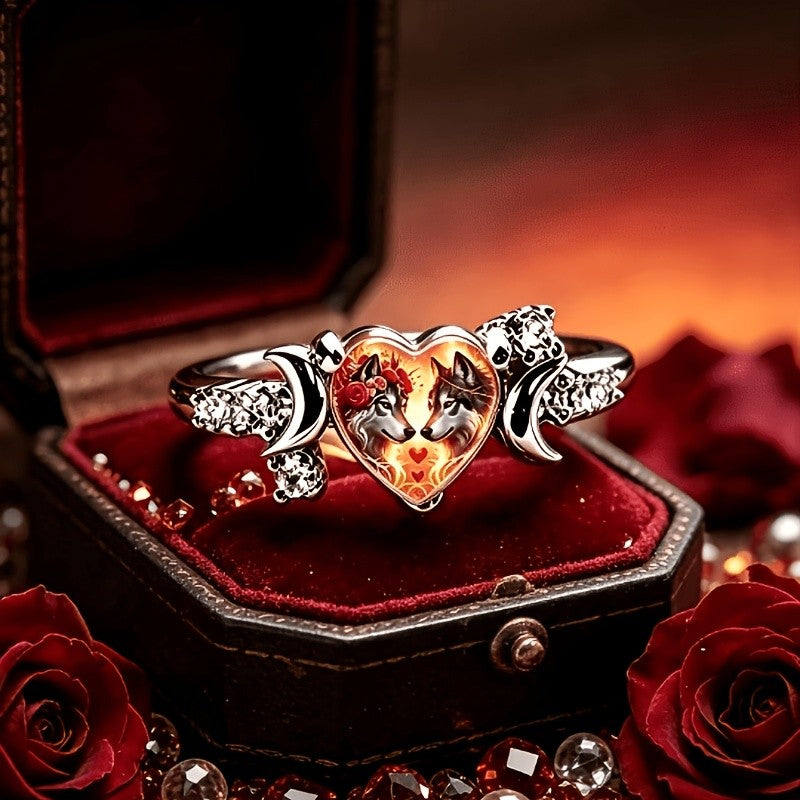 Wolf Heart Ring