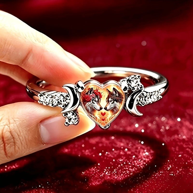 Wolf Heart Ring