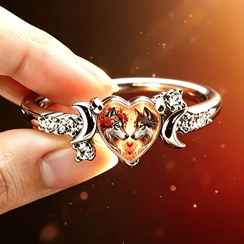 Wolf Heart Ring