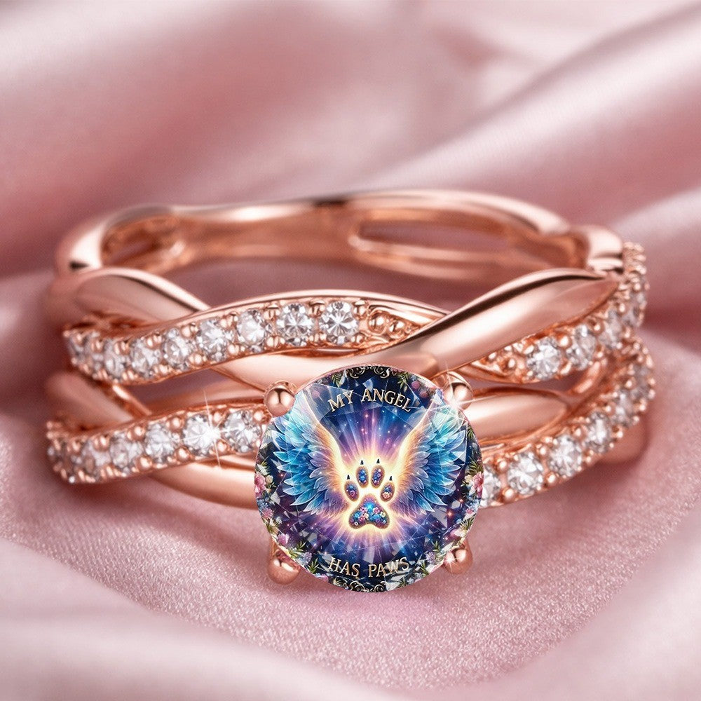 Angel Paw Print Ring