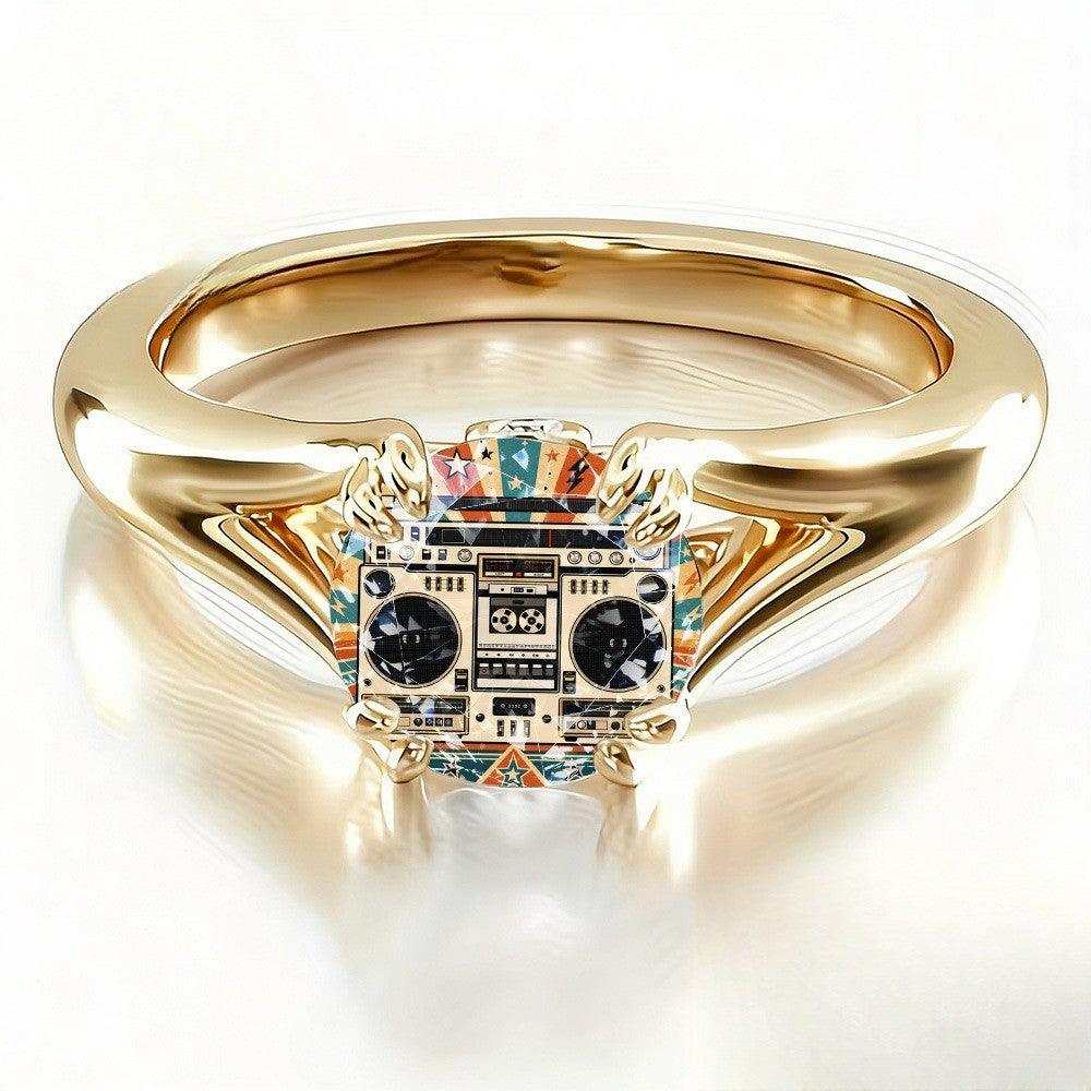 Retro Boombox Ring