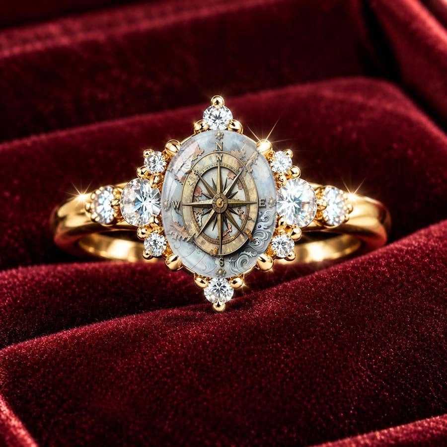Compass Crystal Ring