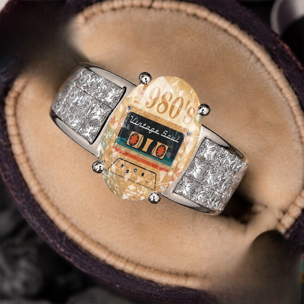Vintage Cassette Statement Ring