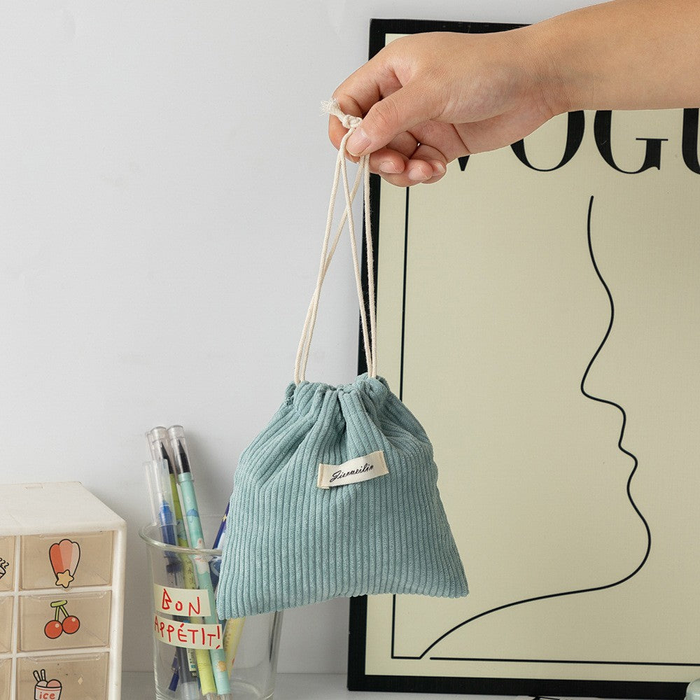 Corduroy Drawstring Pouch
