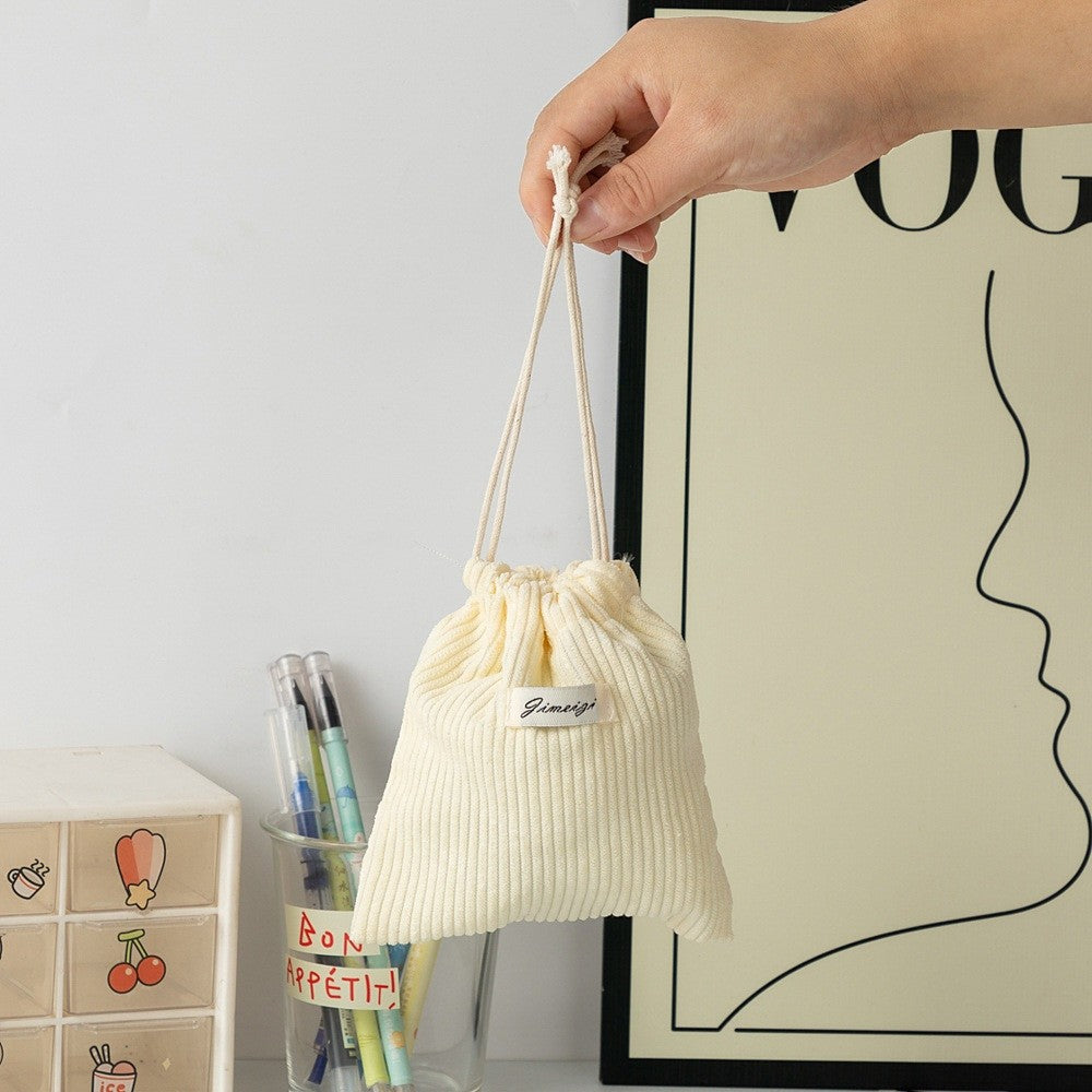 Corduroy Drawstring Pouch
