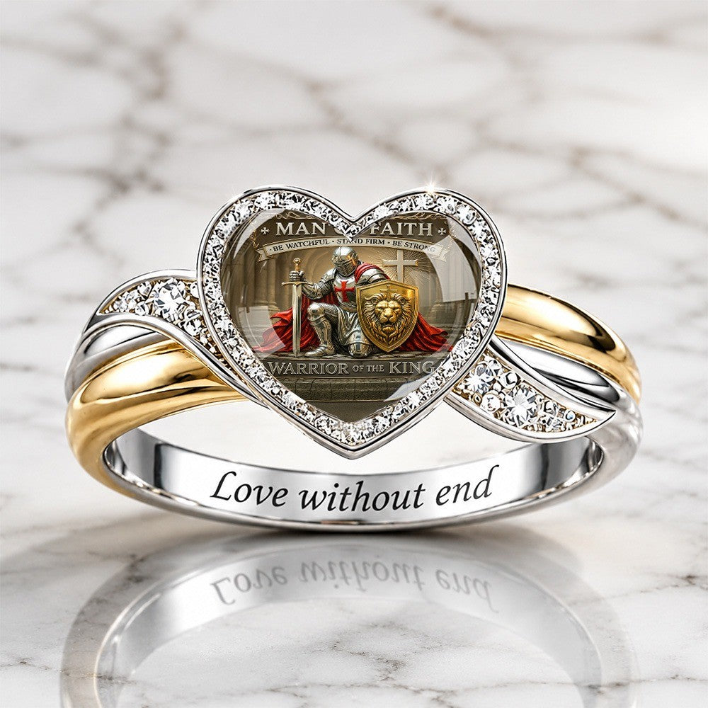 Knight Heart Statement Ring
