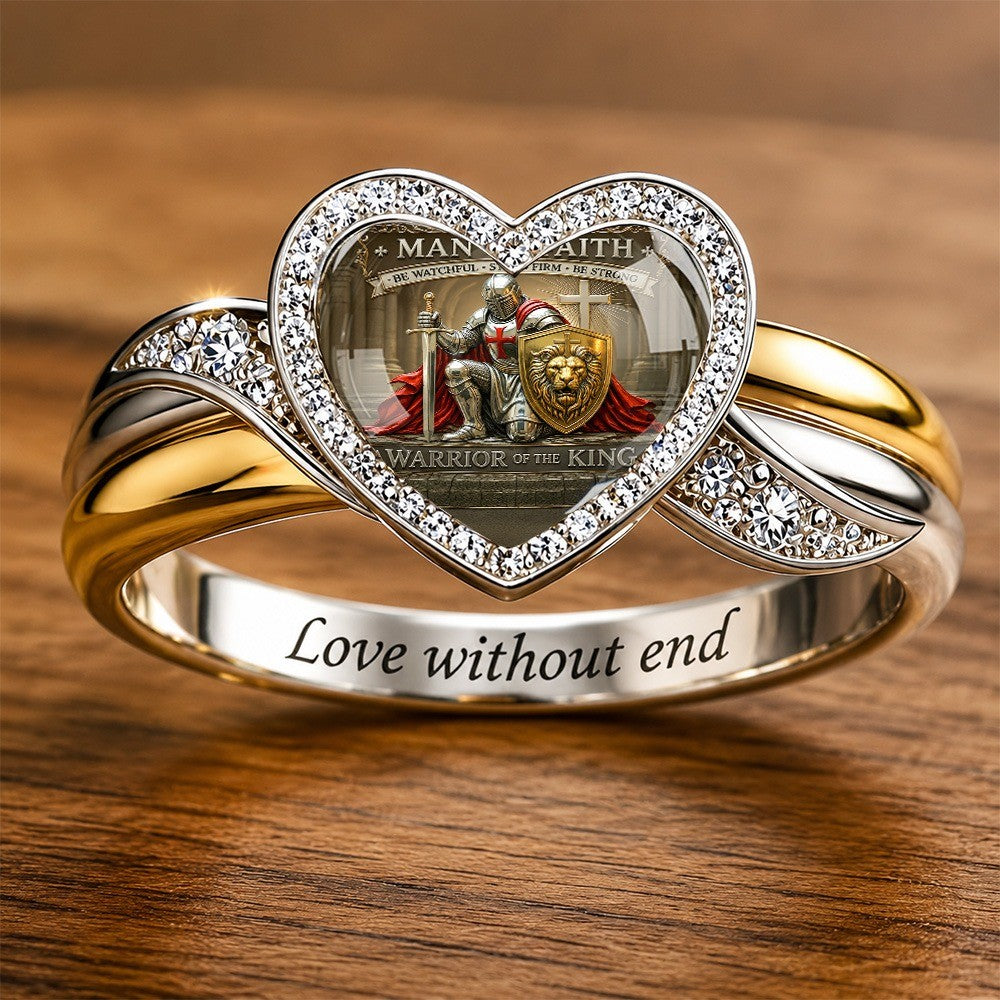 Knight Heart Statement Ring