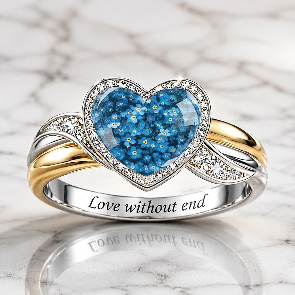 Forget-Me-Not Heart Ring