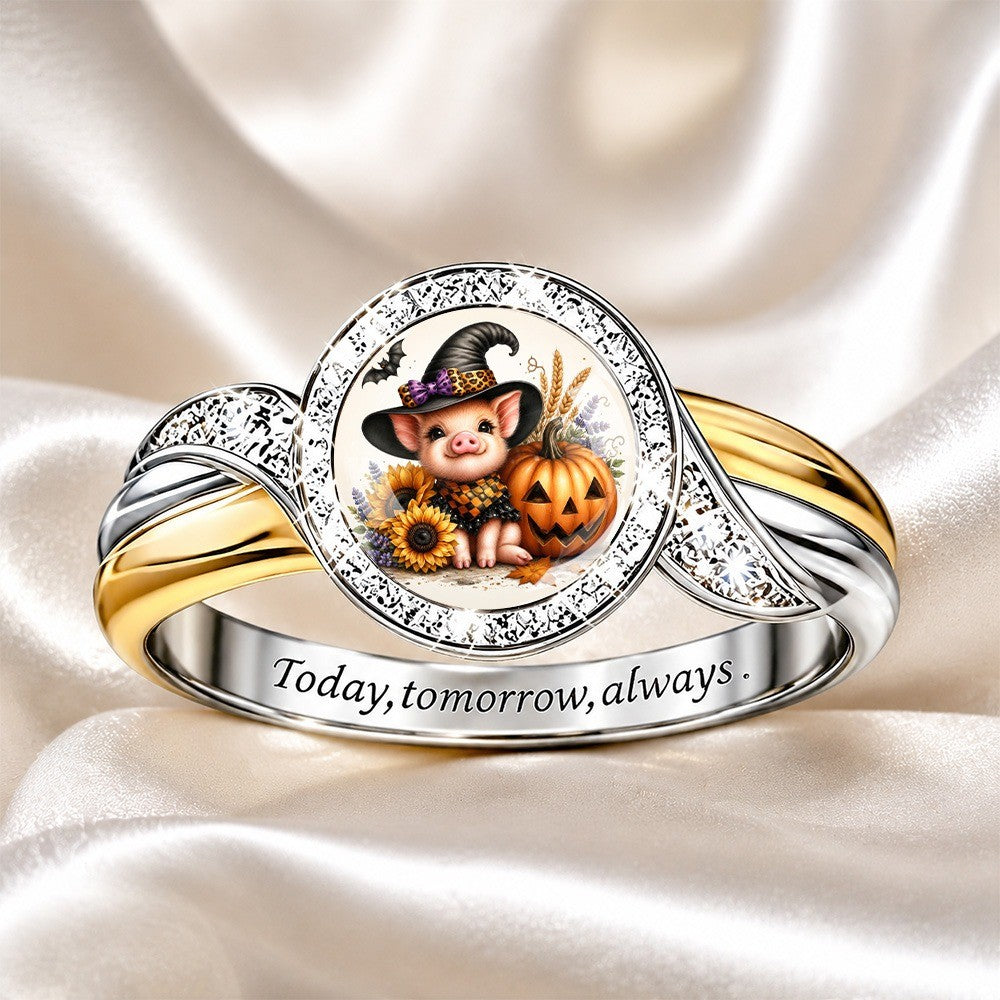 Pig & Pumpkin Statement Ring