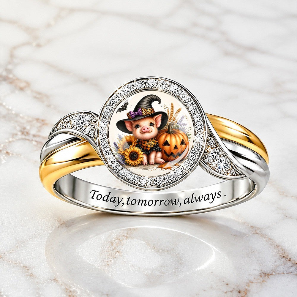Pig & Pumpkin Statement Ring
