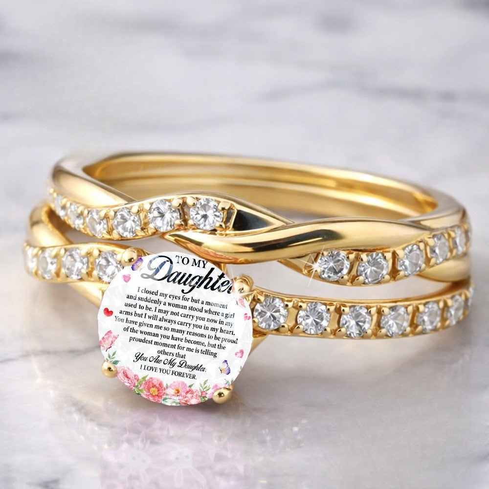 Braided Crystal Cuff Ring