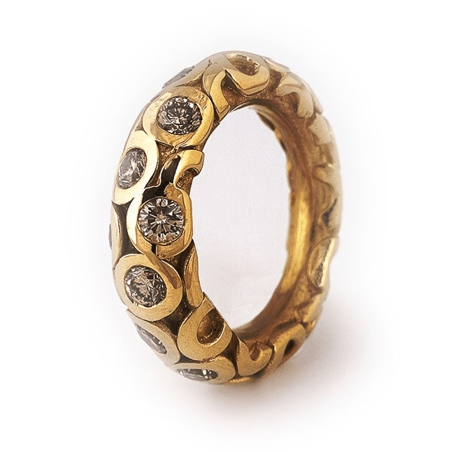 Textured Zircon Band Ring