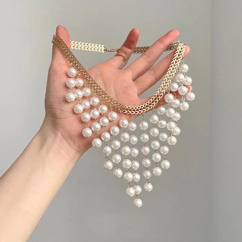 Layered Pearl Statement Necklace