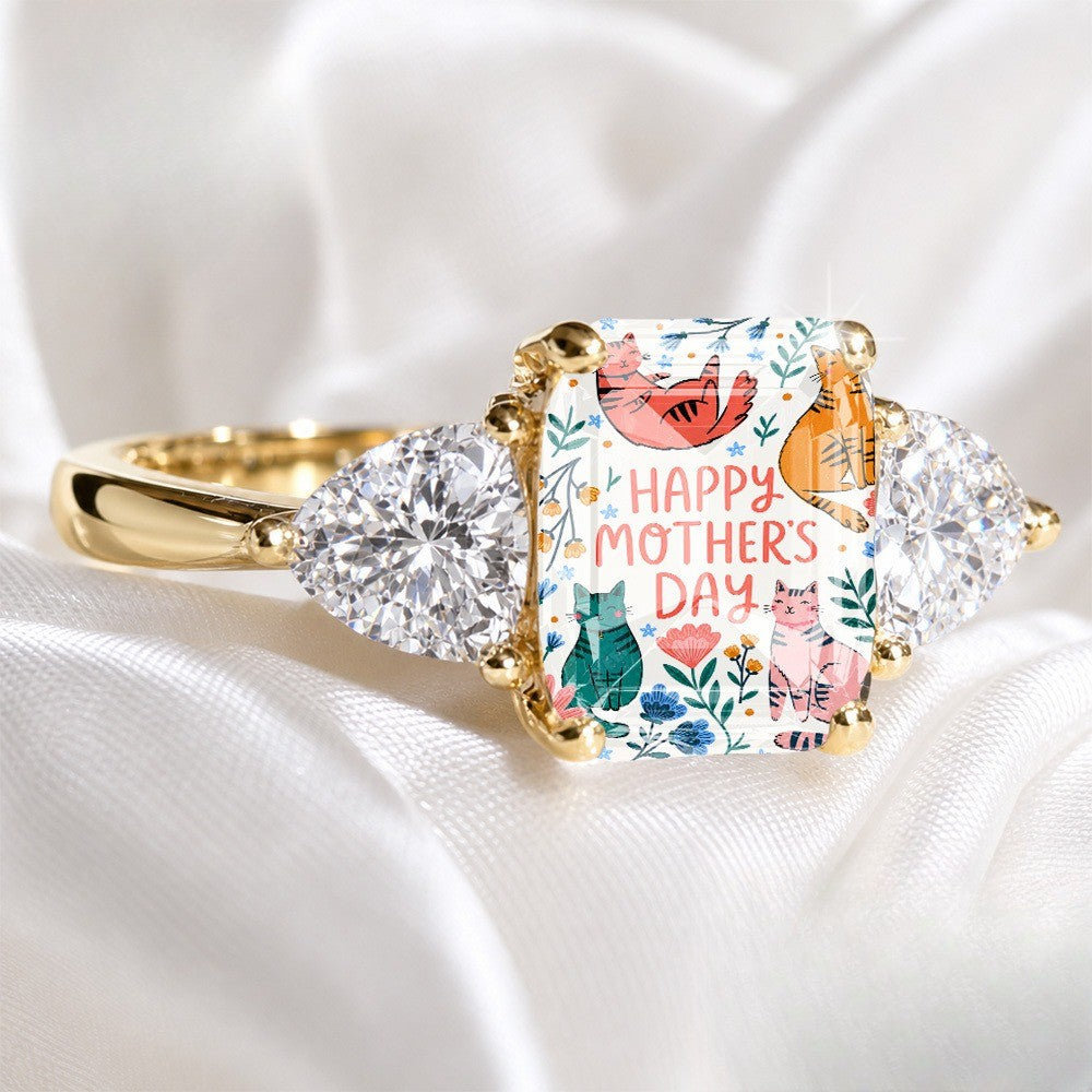 Mother's Day Cat Panel Ring