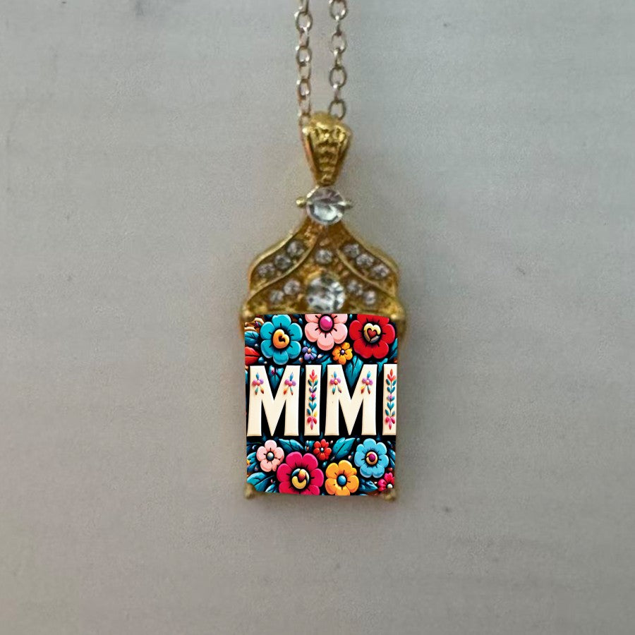 Colorful Floral Mimi Pendant Necklace