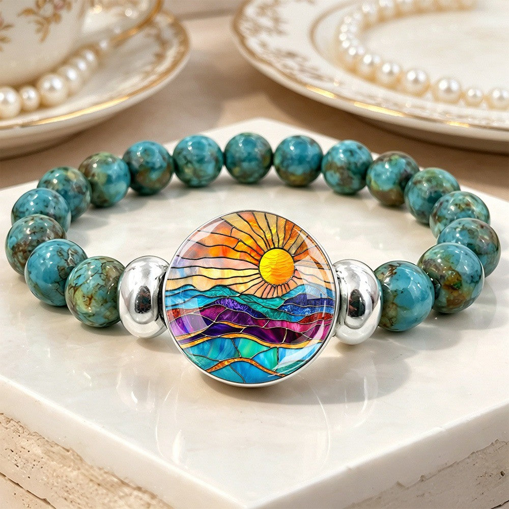 Sunrise Landscape Bead Bracelet