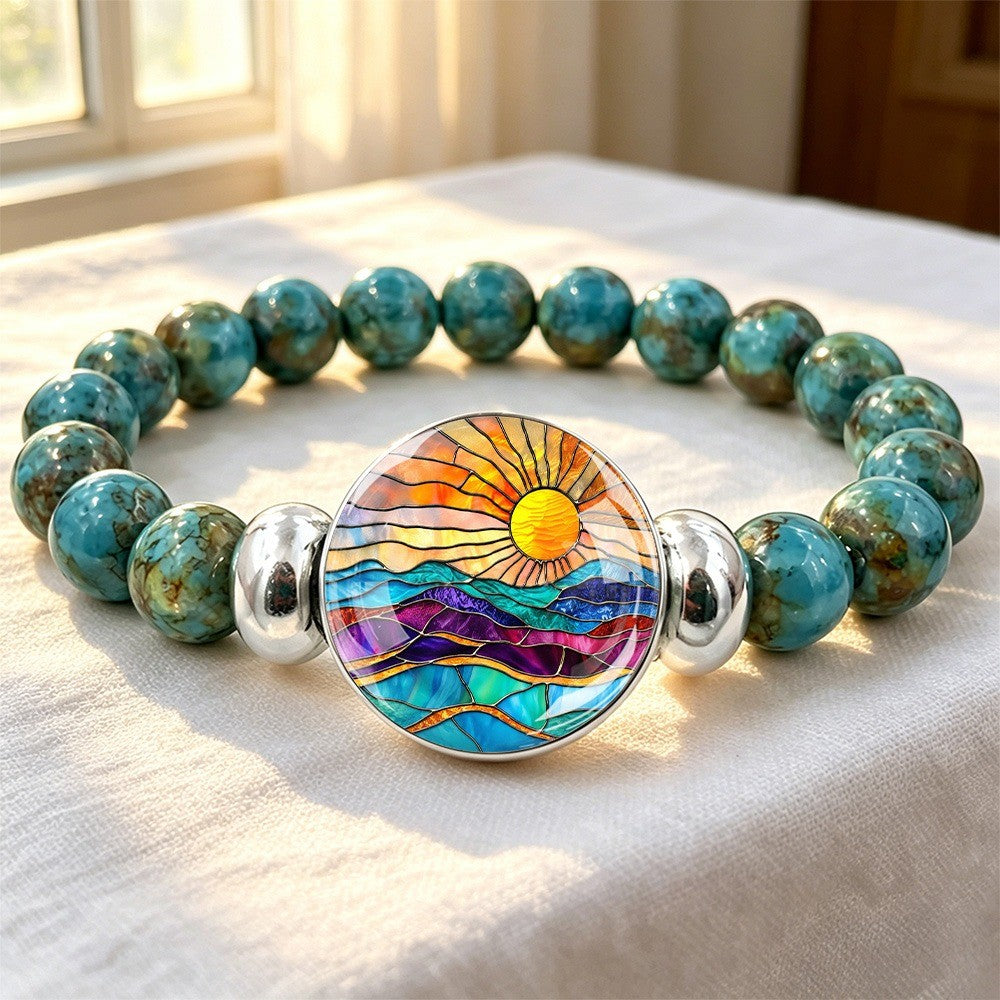 Sunrise Landscape Bead Bracelet