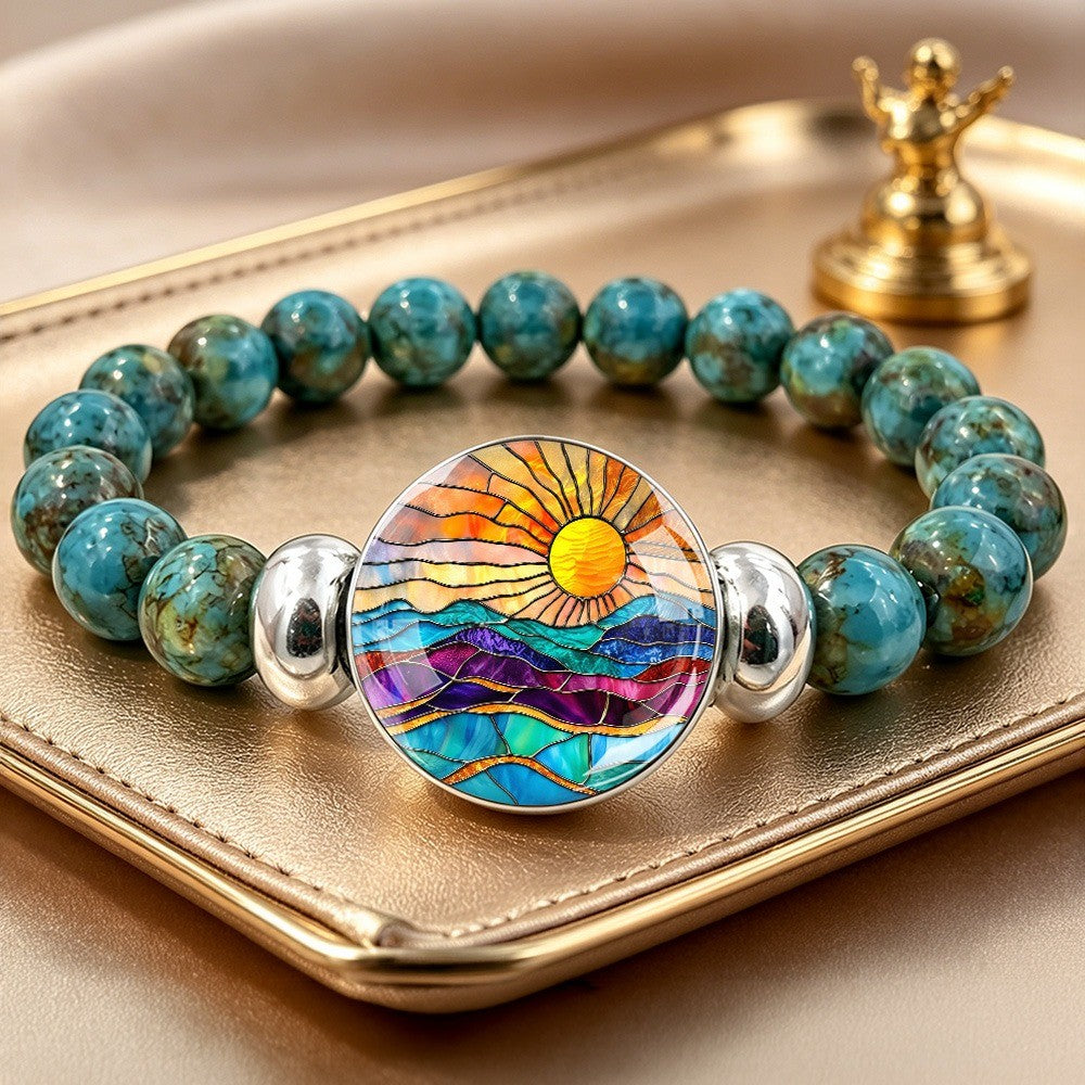 Sunrise Landscape Bead Bracelet
