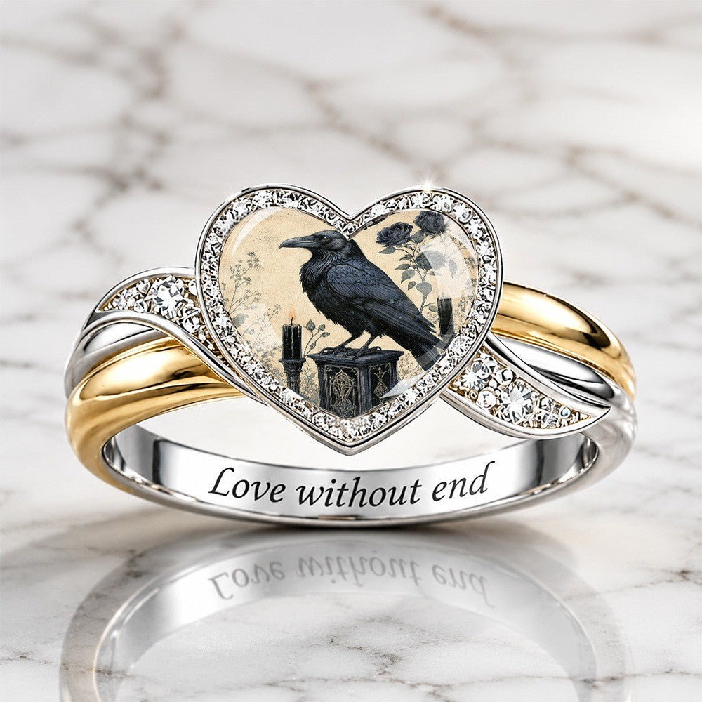 Raven & Rose Heart Ring