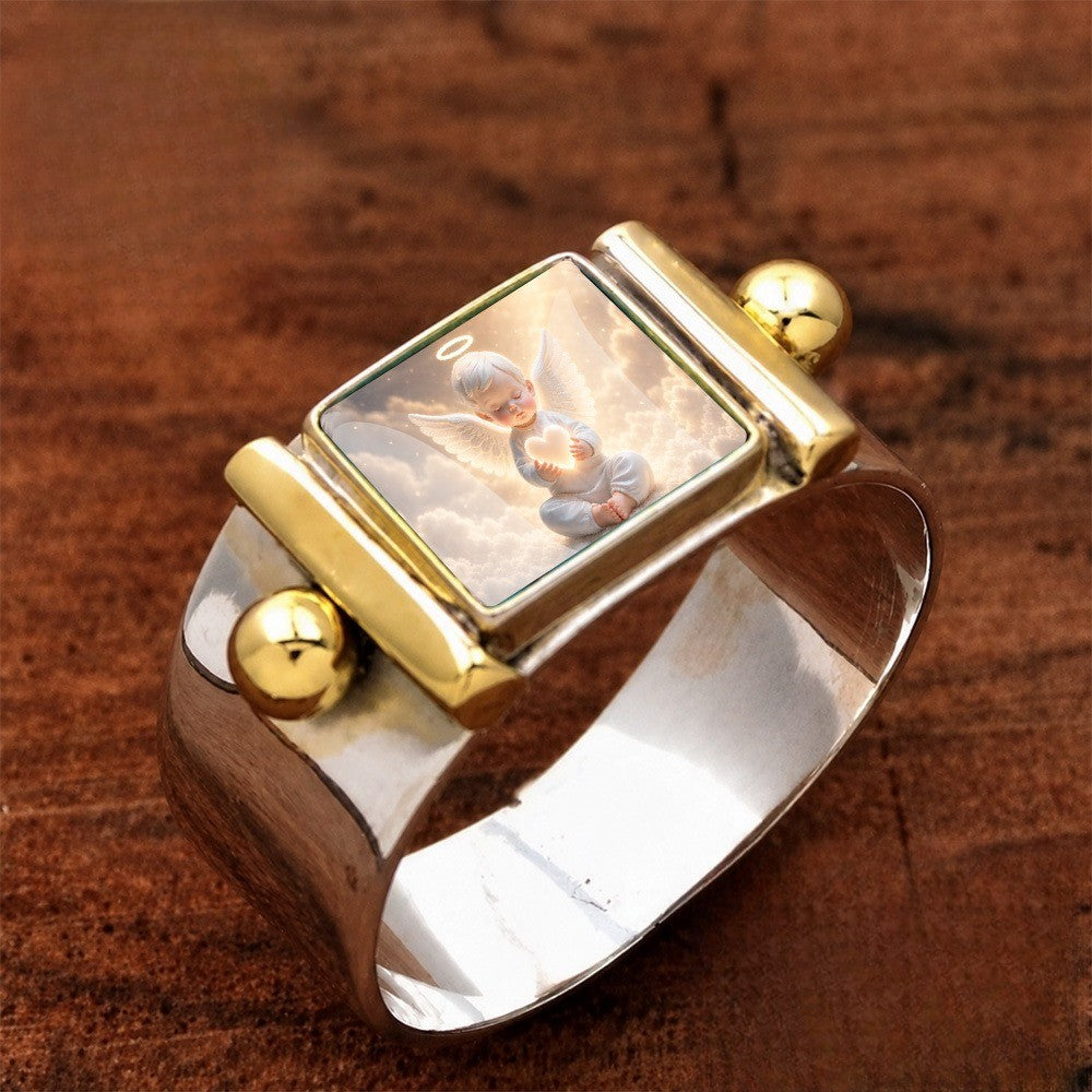 Angel Heart Square Ring